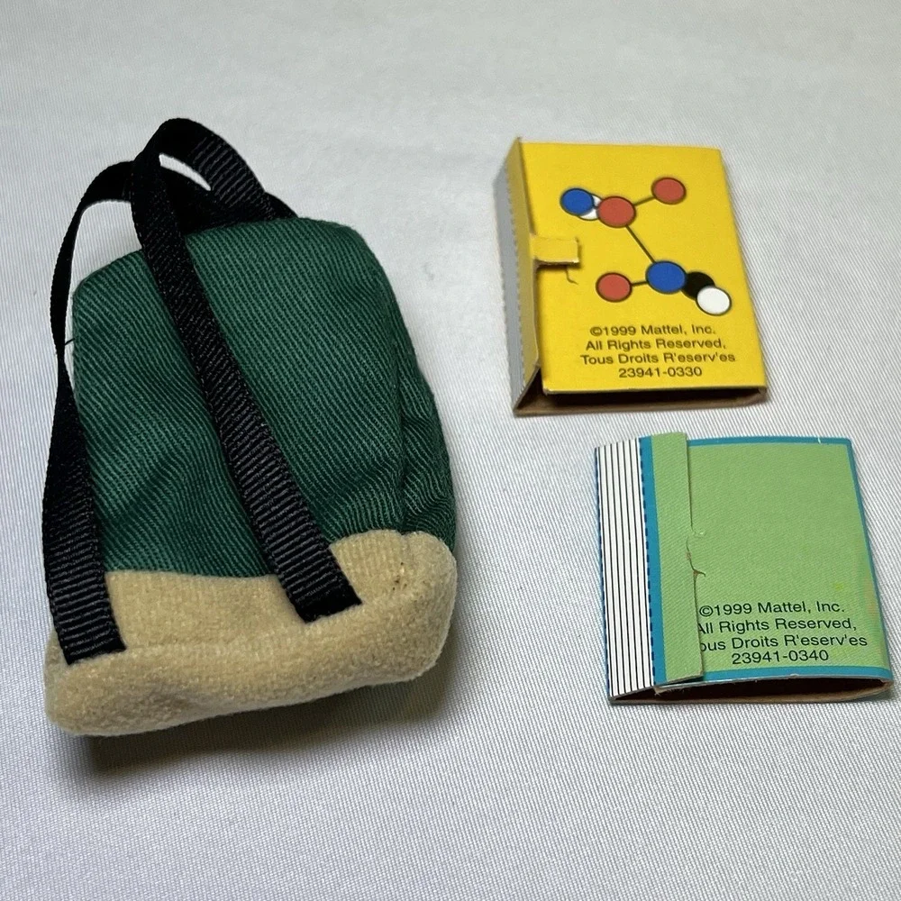Vintage Cool School Ken Barbie 1999 Student Backpack Books Rare‎ 90s